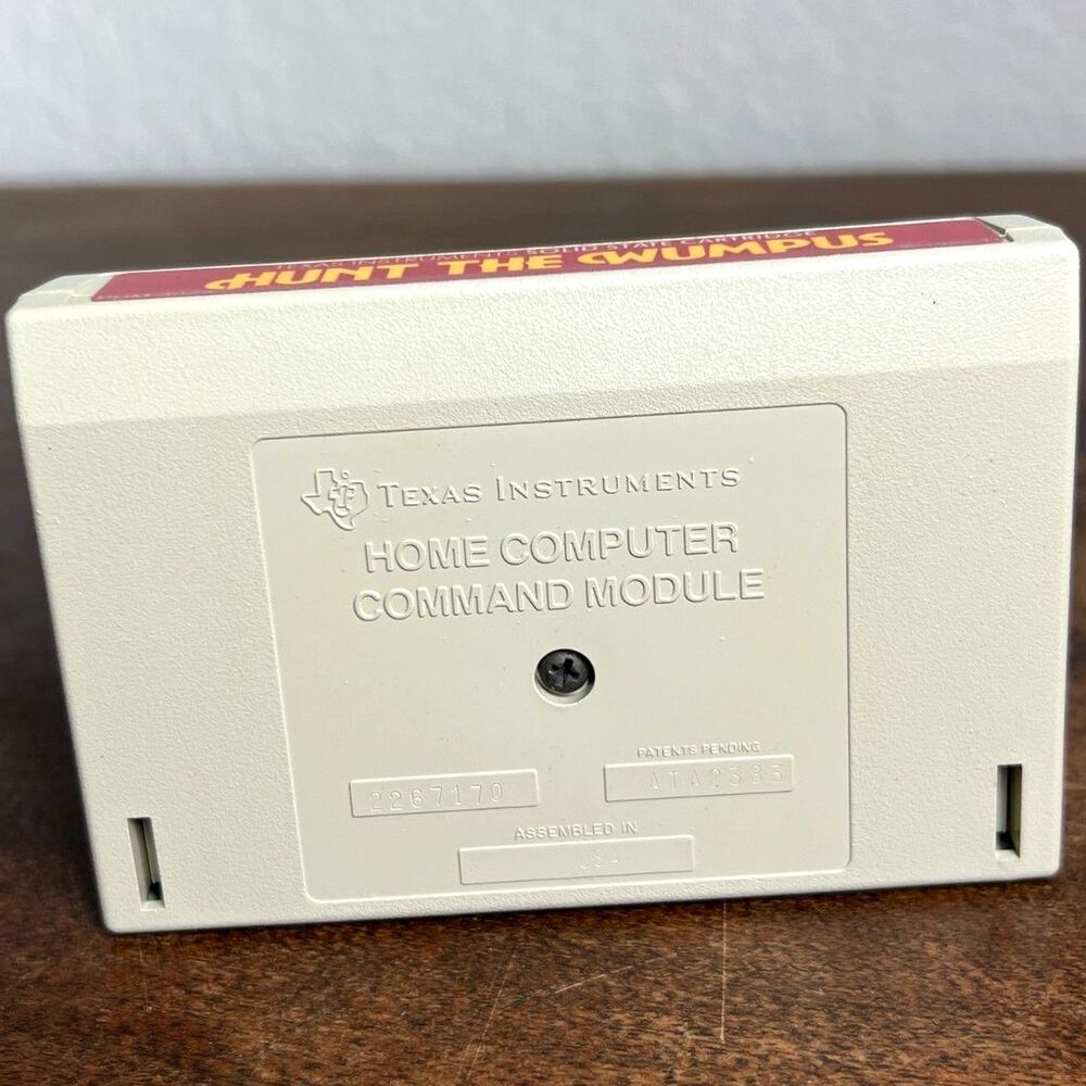 Texas Instruments Hunt The Wumpus Game Command Module TI-99/4A SS Cartridge VTG - Picture 3 of 3
